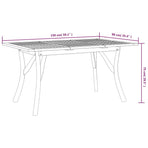 Garden Table 150x90x75 cm Solid Wood Acacia
