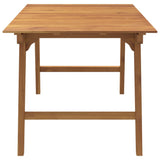 Garden Table 150x90x75 cm Solid Wood Acacia - Top-Down View