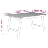 Garden Table 150x90x75 cm Solid Wood Acacia