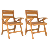 Garden Chairs 2 pcs 58x58x87 cm Solid Wood Acacia - Front View