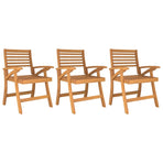 Garden Chairs 3 pcs 58x58x87 cm Solid Wood Acacia