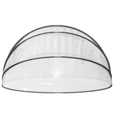 Pool Dome Round 376x188 cm PVC - 45-Degree Angle