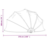 Pool Dome Round 376x188 cm PVC - Low Angle