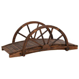 Garden Bridge with Half-wheel 99x50x38 cm Solid Wood Fir - Front View