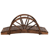 Garden Bridge with Half-wheel 99x50x38 cm Solid Wood Fir - Side View