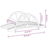 Garden Bridge with Half-wheel 99x50x38 cm Solid Wood Fir