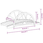 Garden Bridge with Half-wheel 99x50x38 cm Solid Wood Fir