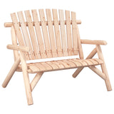 2-Seater Garden Bench 119x85x98 cm Solid Wood Spruce - Front View