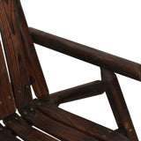 2-Seater Garden Bench 119x85x98 cm Solid Wood Spruce - 45-Degree Angle