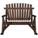 2-Seater Garden Rocking Bench 123x96x102 cm Solid Wood Spruce