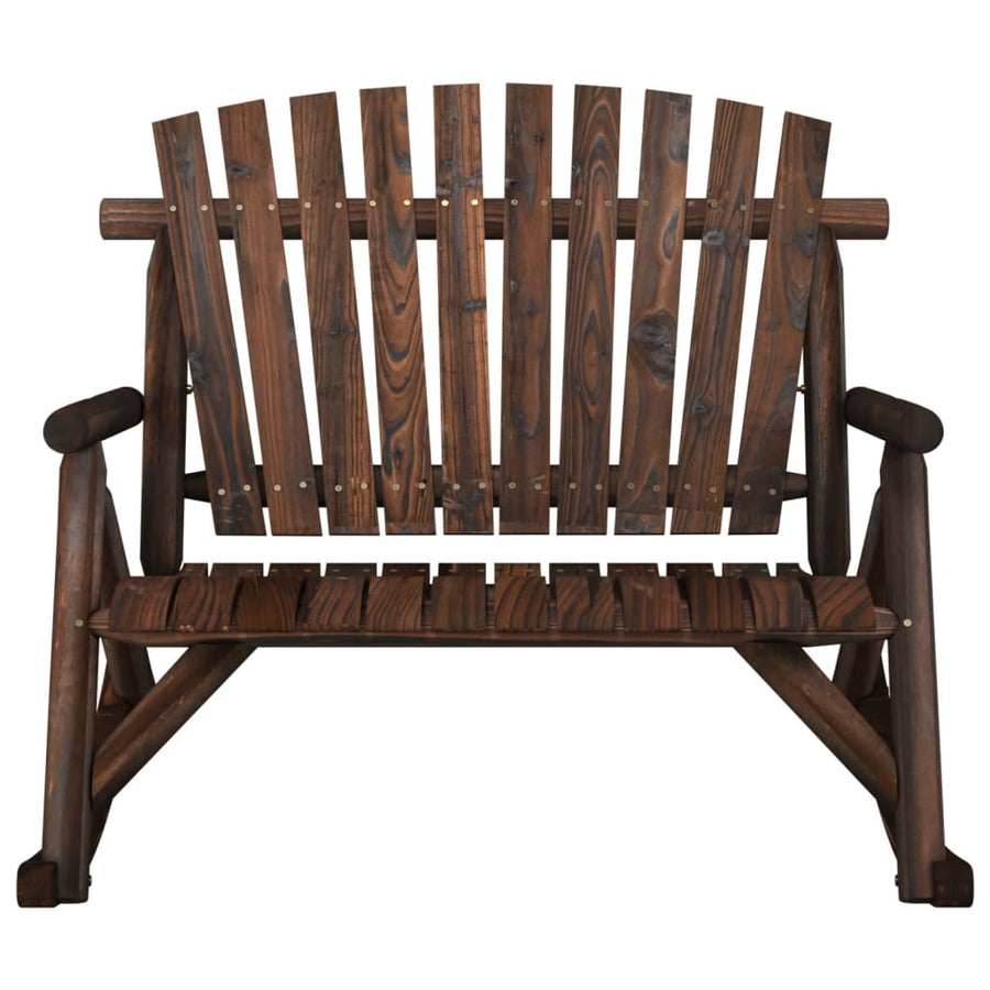 2-Seater Garden Rocking Bench 123x96x102 cm Solid Wood Spruce