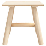 Side Table 49x49x50 cm Solid Wood Spruce - Top-Down View