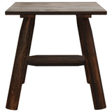 Side Table 49x49x50 cm Solid Wood Spruce - Top-Down View