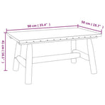 Coffee Table 90x50x41 cm Solid Wood Spruce