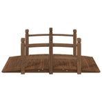 Garden Bridge with Railings 150x67x56cm Solid Wood Spruce