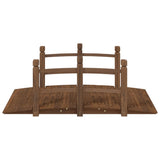 Garden Bridge with Railings 150x67x56cm Solid Wood Spruce - Side View