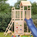 Outdoor Playset 52.5x110.5x214 cm Solid Wood Pine - Front View