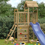 Outdoor Playset 52.5X110.5X214 Cm Impregnated Wood Pine - Front View