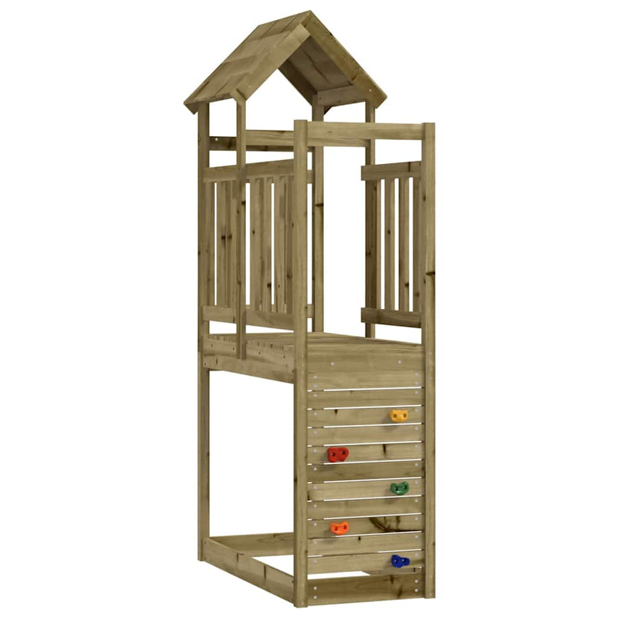 Play Tower with Rockwall 53x110,5x214 cm Impregnated Wood Pine