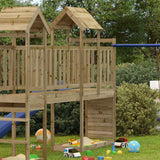 Play Tower with Rockwall 53x110.5x214 cm Impregnated Wood Pine - Front View