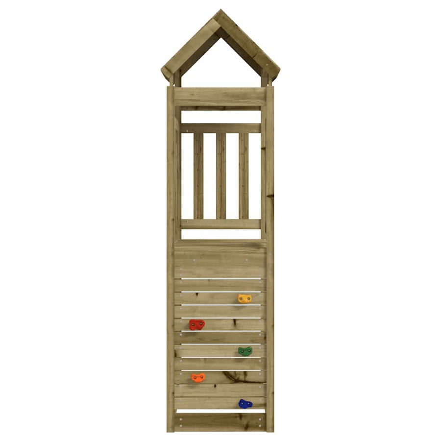 Play Tower with Rockwall 53x110,5x214 cm Impregnated Wood Pine