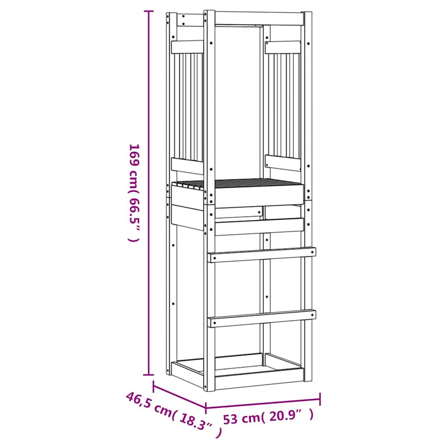 Play Tower 53x46,5x169 cm Solid Wood Douglas