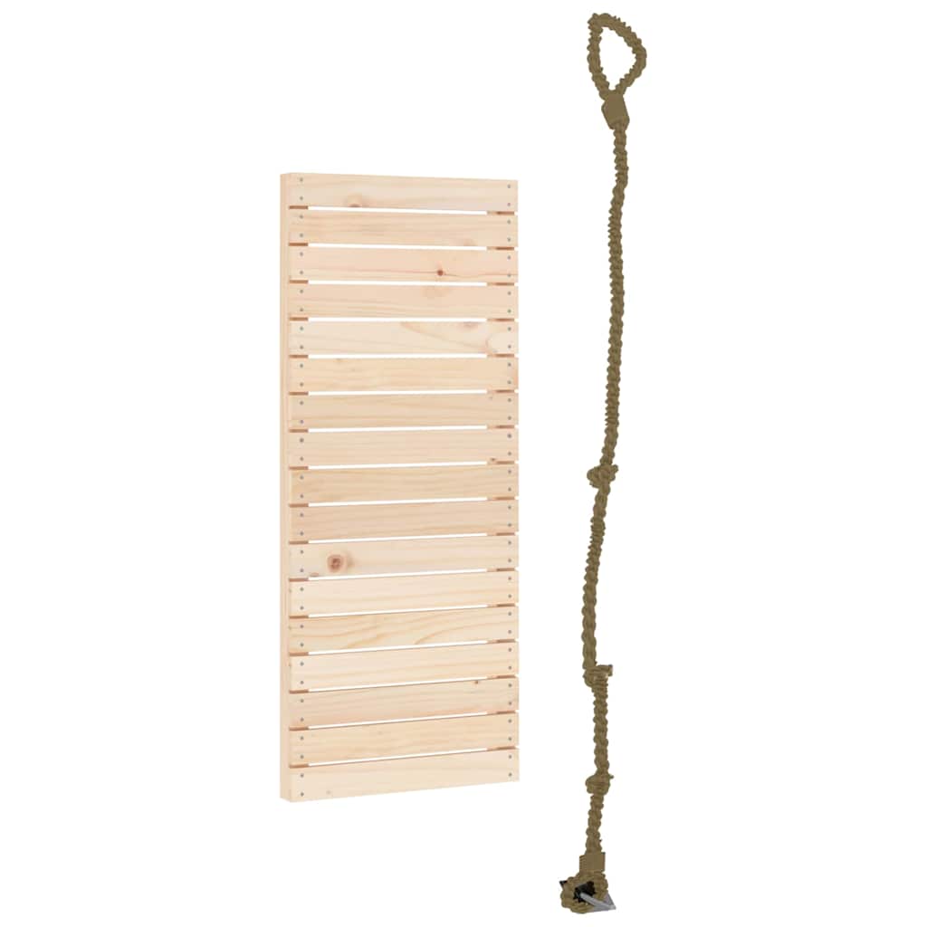Play Climbing Wall with Rope 44.5x5x108 cm Solid Wood Pine