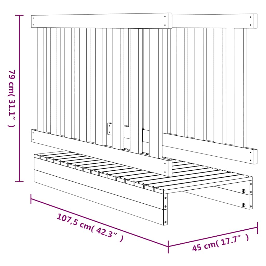 Play Bridge 45x107.5x79 cm Solid Wood Douglas