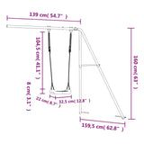 Play Swing Blue 139x159.5x160 cm Polypropylene - Close-Up Angle