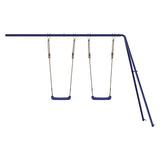 Play Swings 2 pcs Blue 265x156.5x155.5 cm Polypropylene - Side View