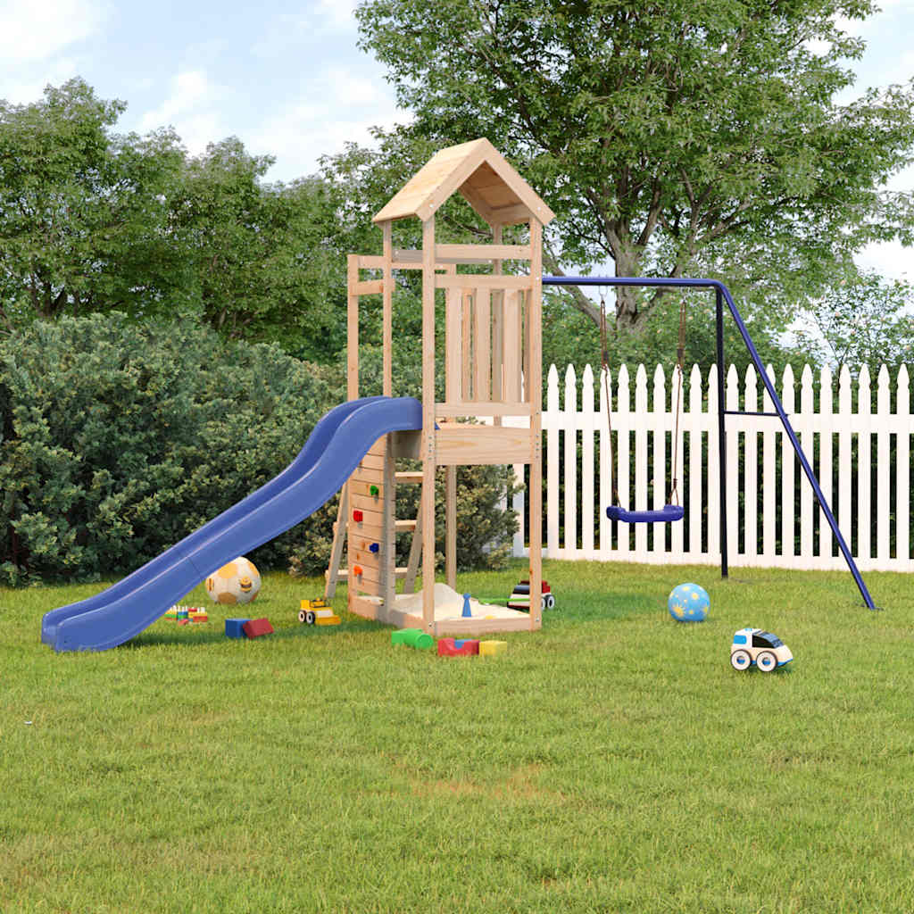 Slide and Swing for Playhouse Blue Polypropylene