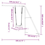 Slide and Swing for Playhouse Blue Polypropylene