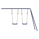 Slide and Swings for Playhouse Blue Polypropylene