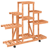 Flower Stand with Wheels 110x25x101 cm Solid Wood Fir - Top-Down View