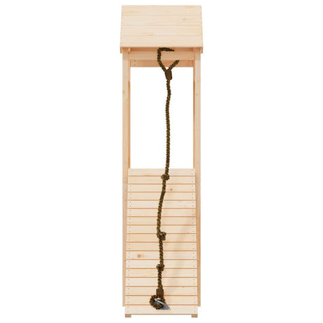 Playhouse With Climbing Wall Solid Wood Pine