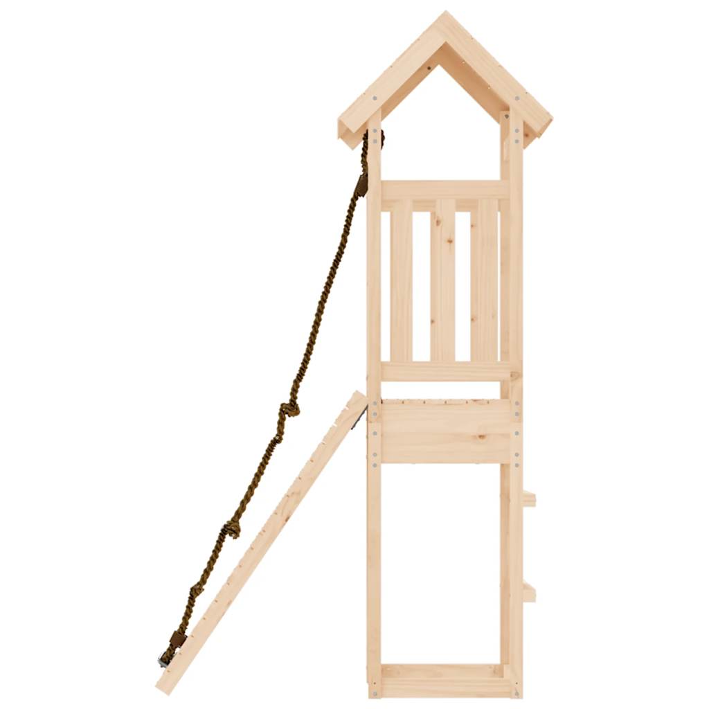 Playhouse With Climbing Wall Solid Wood Pine
