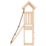 Playhouse With Climbing Wall Solid Wood Pine - Rear View