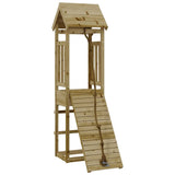 Playhouse with Climbing Wall Impregnated Wood Pine - Front View