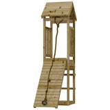 Playhouse with Climbing Wall Impregnated Wood Pine - Side View