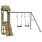 Outdoor Playset Impregnated Wood Pine - Front View