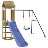 Outdoor Playset Impregnated Wood Pine - Front View
