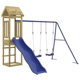 Outdoor Playset Impregnated Wood Pine - Front View