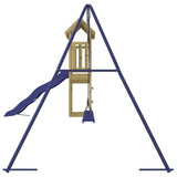 Outdoor Playset Impregnated Wood Pine - Rear View