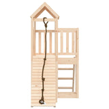 Playhouse with Climbing Wall Solid Wood Pine - Top-Down View
