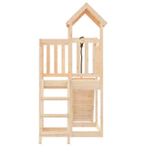 Playhouse with Climbing Wall Solid Wood Pine - Close-Up Angle