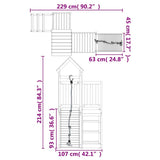 Playhouse with Climbing Wall Impregnated Wood Pine