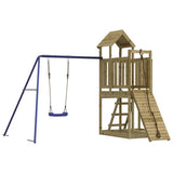 Outdoor Playset Impregnated Wood Pine - Front View