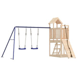 Outdoor Playset Solid Wood Pine - Front View