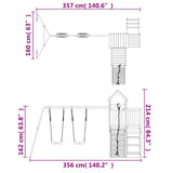 Outdoor Playset Solid Wood Pine