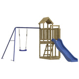 Outdoor Playset Impregnated Wood Pine - Front View